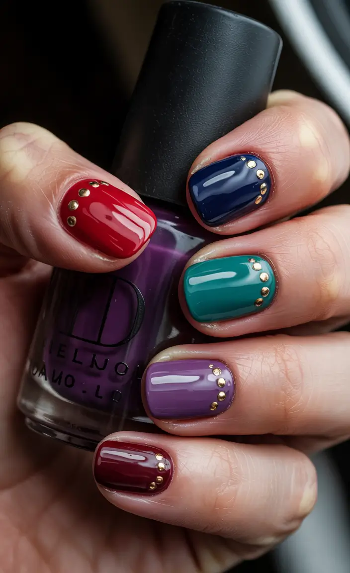 Best Simple Winter Nail Looks 2025–2026 – Playful Gem Tones