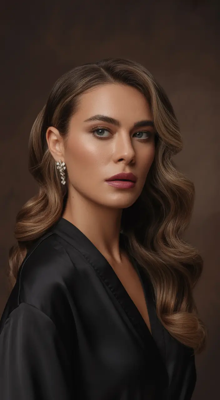 Chic Deep Winter Hair Color Ideas 2025–2026 Classic Mocha Waves