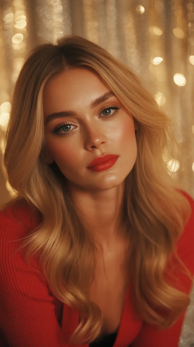 Chic Deep Winter Hair Color Ideas 2025–2026 Golden Blonde Glow