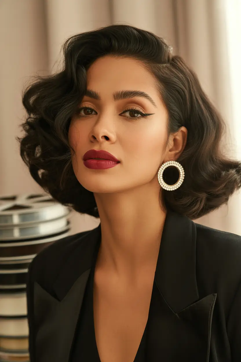 Chic Deep Winter Hair Color Ideas 2025–2026 Vintage Brunette Bob