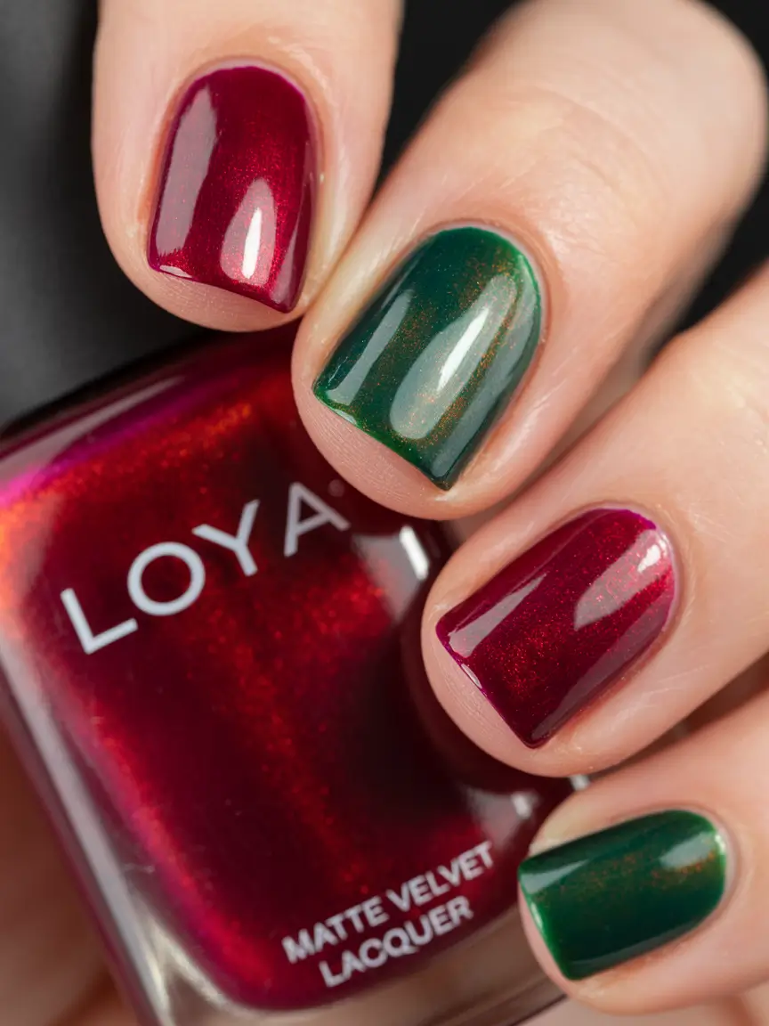 Christmas Nail Color Trends 2025 Deep Velvet Magic