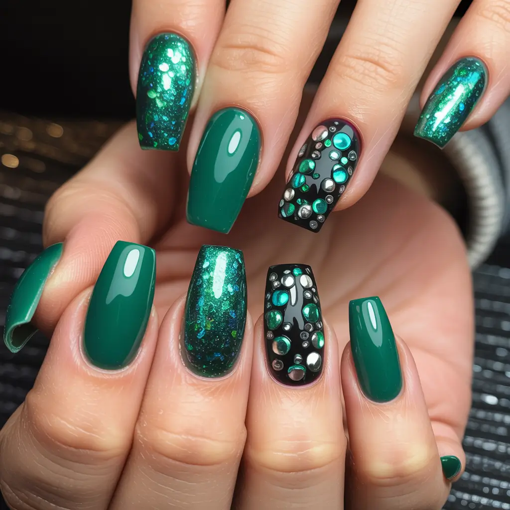 Christmas Nail Color Trends 2025 Emerald Luxe