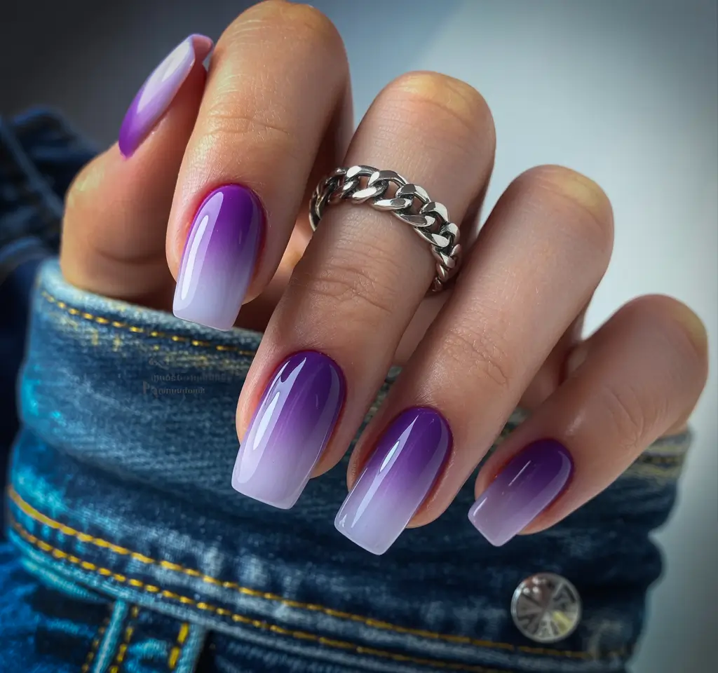 Christmas Nail Color Trends 2025 Lavender Chill
