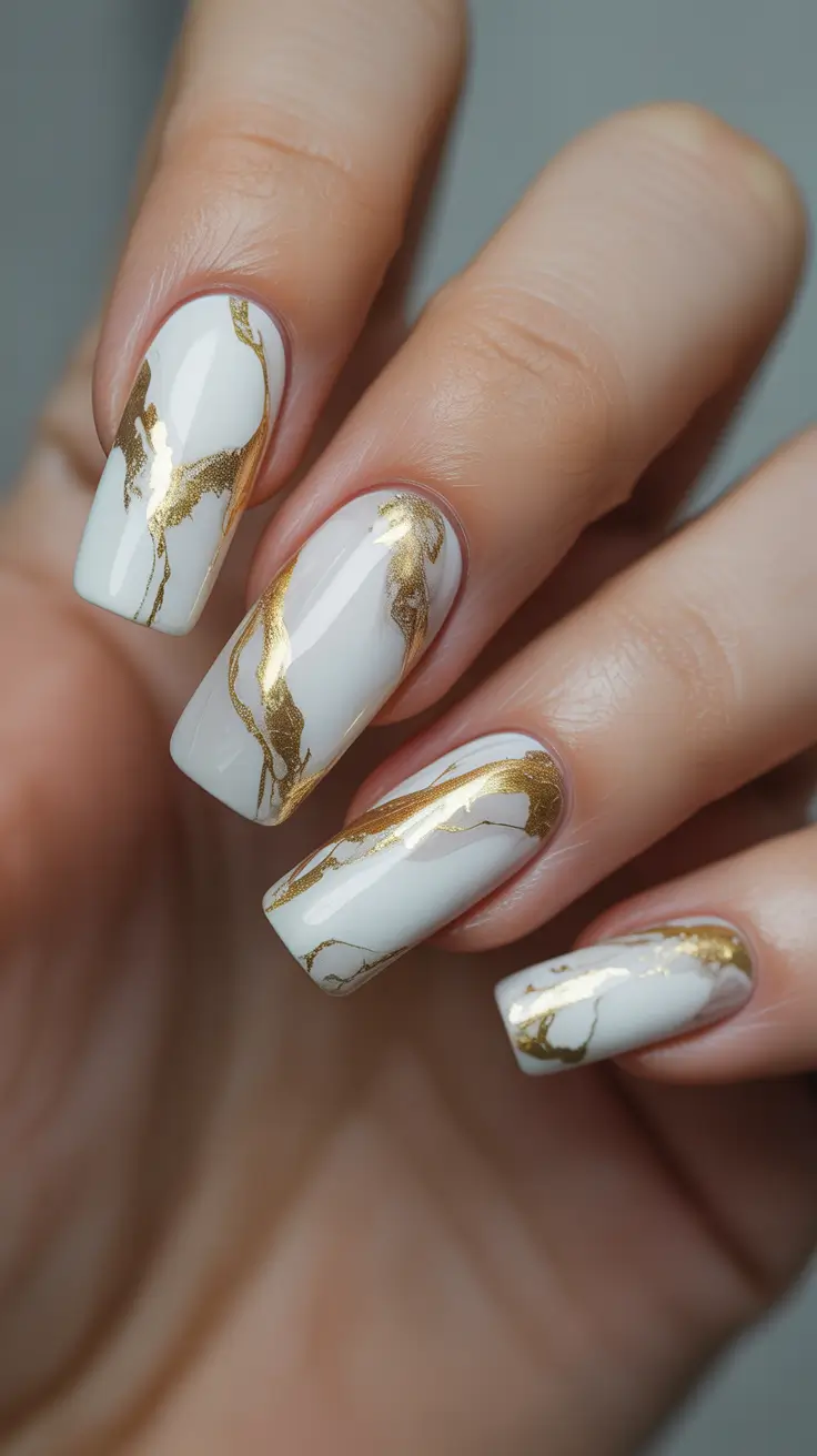 Christmas Nail Color Trends 2025 Golden Elegance French