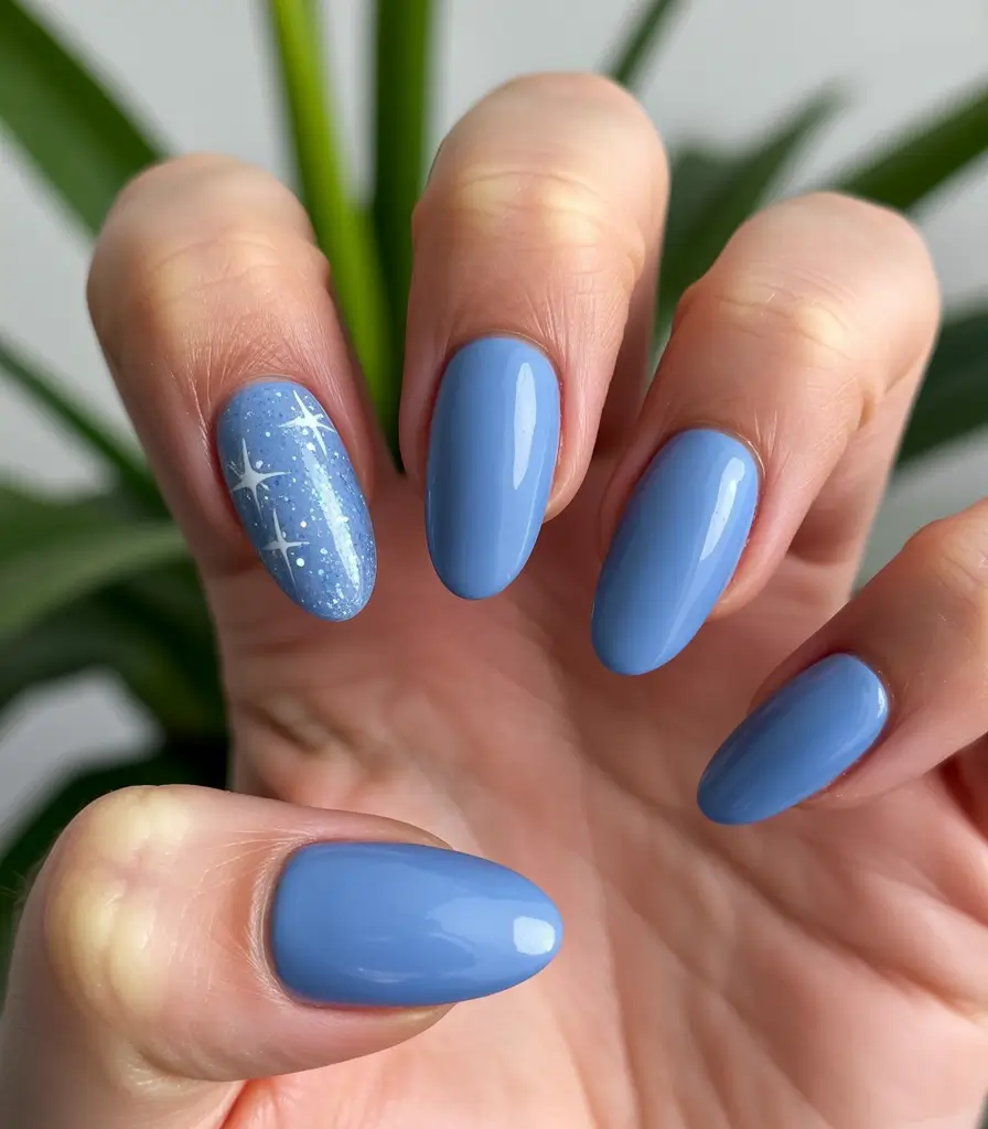 Christmas Nail Color Trends 2025 Midnight Starburst