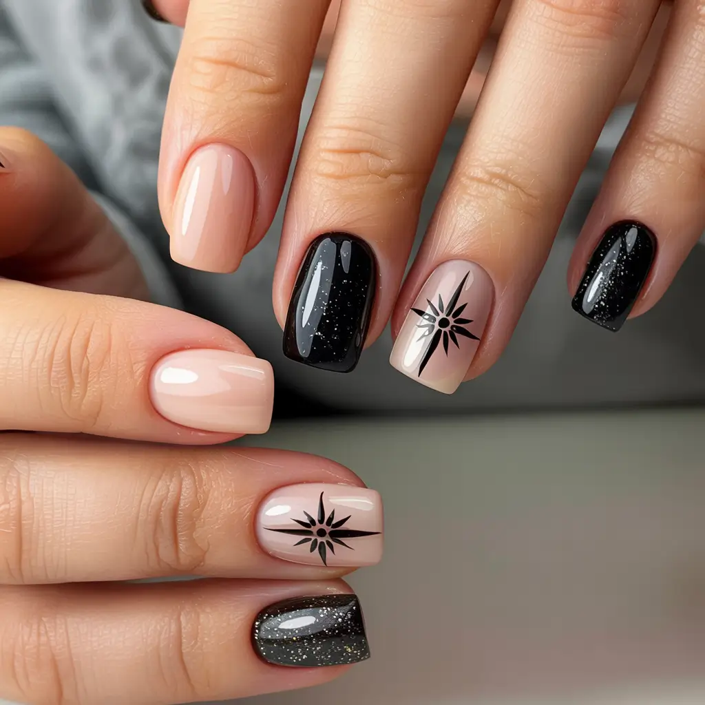 Christmas Nail Color Trends 2025 Caramel Swirl