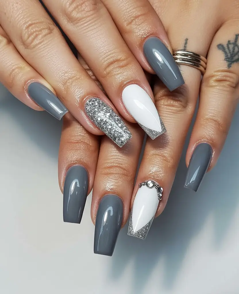 Christmas Nail Color Trends 2025 Silver City Nights