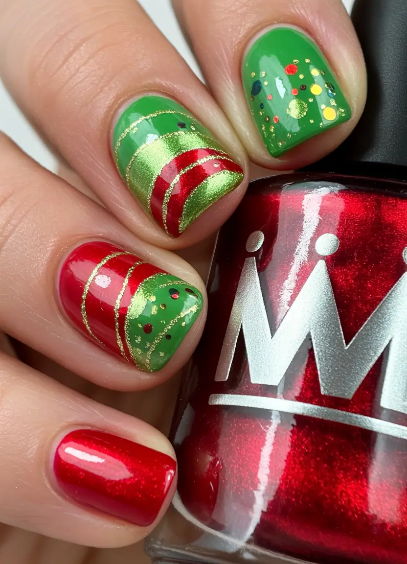 Christmas Nail Color Trends 2025 Classic Holly Shine