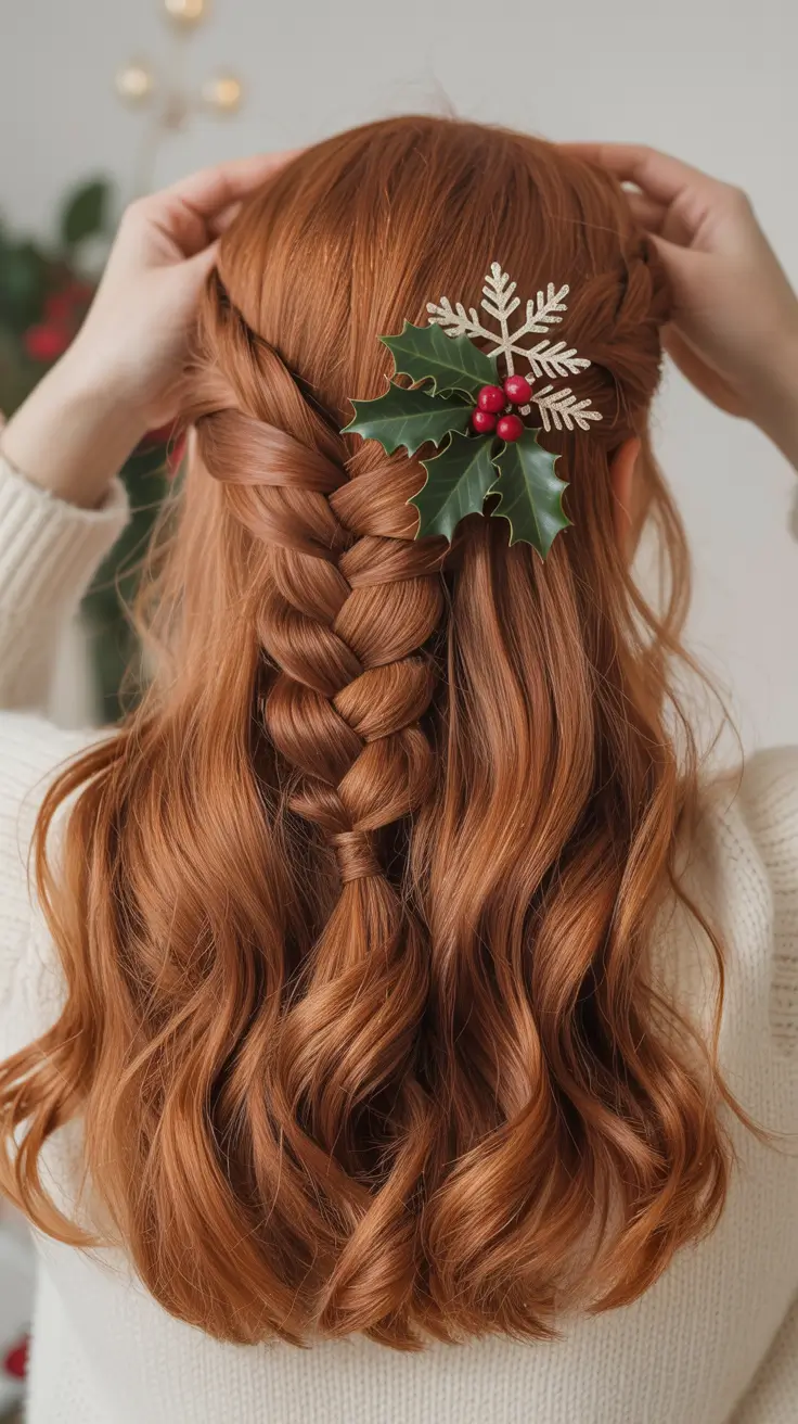 Christmas Party Hairstyles Trends 2025 Festive Braided Half Up