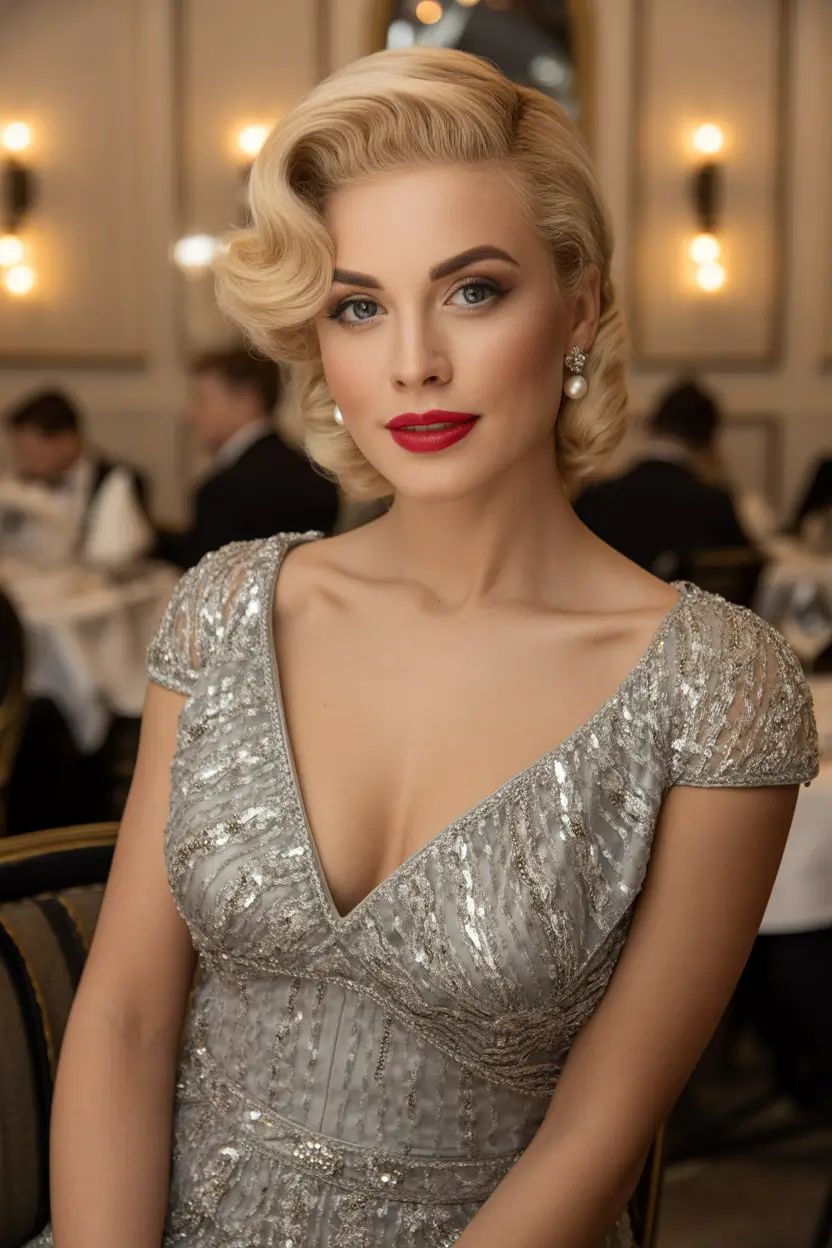 Christmas Party Hairstyles Trends 2025 Old Hollywood Curls
