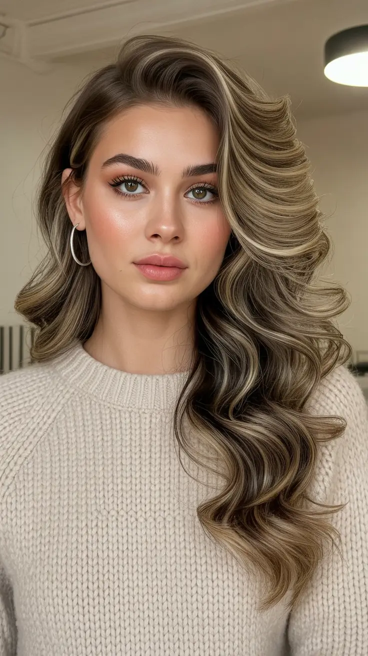 Christmas Party Hairstyles Trends 2025 Side Swept Waves