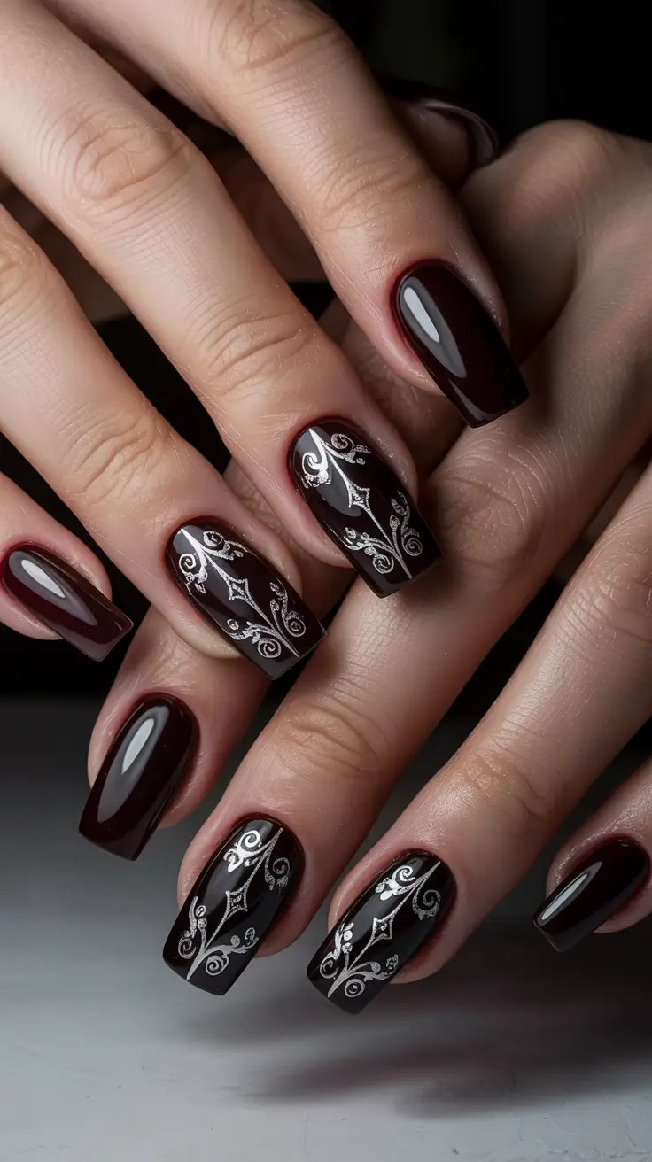 classy winter nails ideas 2025 2026 Baroque Burgundy