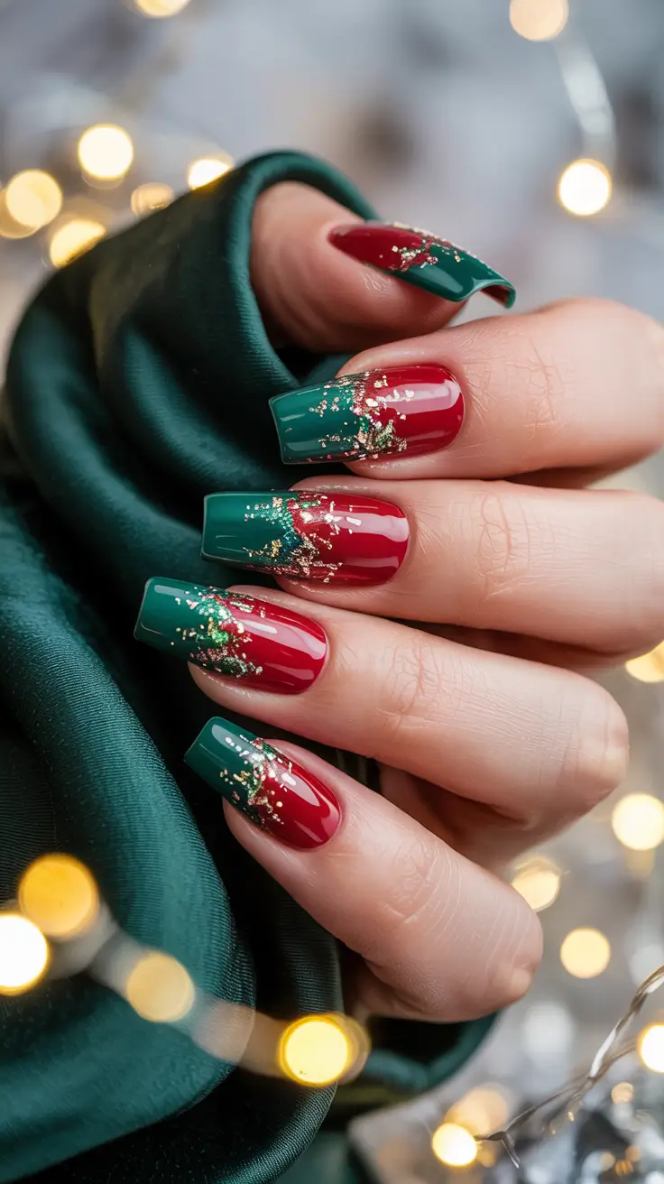classy winter nails ideas 2025 2026 Holiday Jewel Mix