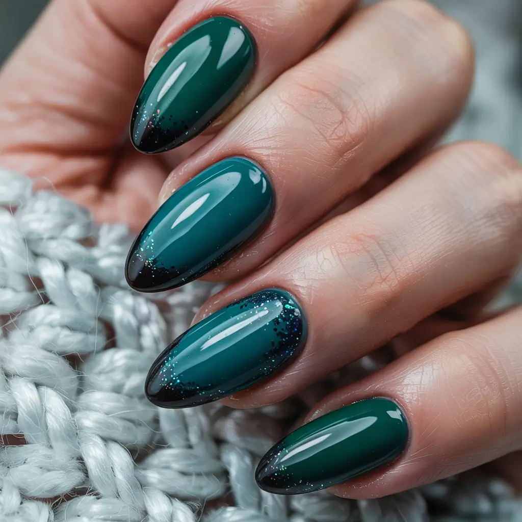 classy winter nails ideas 2025 2026 Twilight Forest