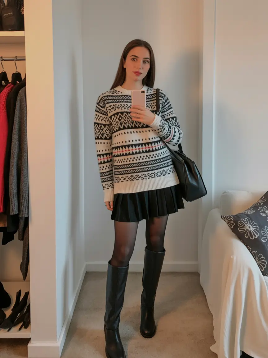 Cozy Outfits to Wear in December 2025 Nordic Knits and Mini Moments