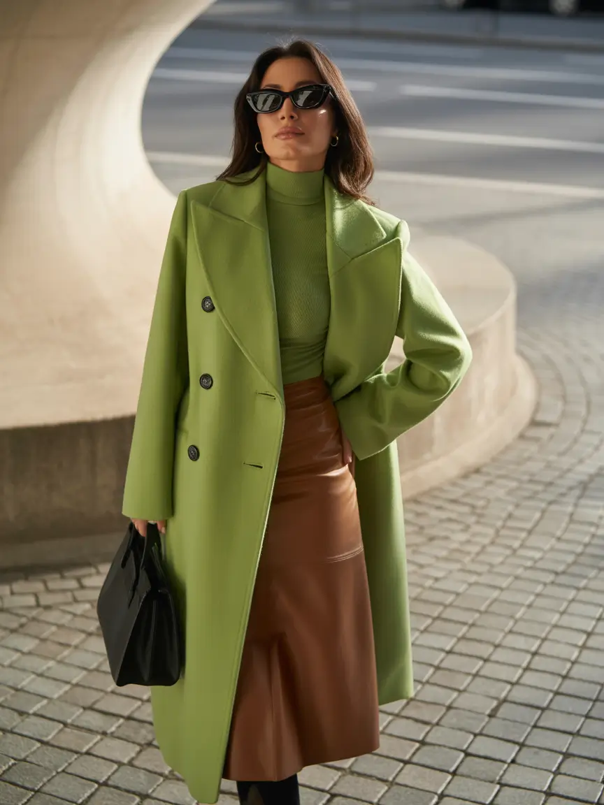 Cozy Outfits to Wear in November 2025 Lime Green Power Look