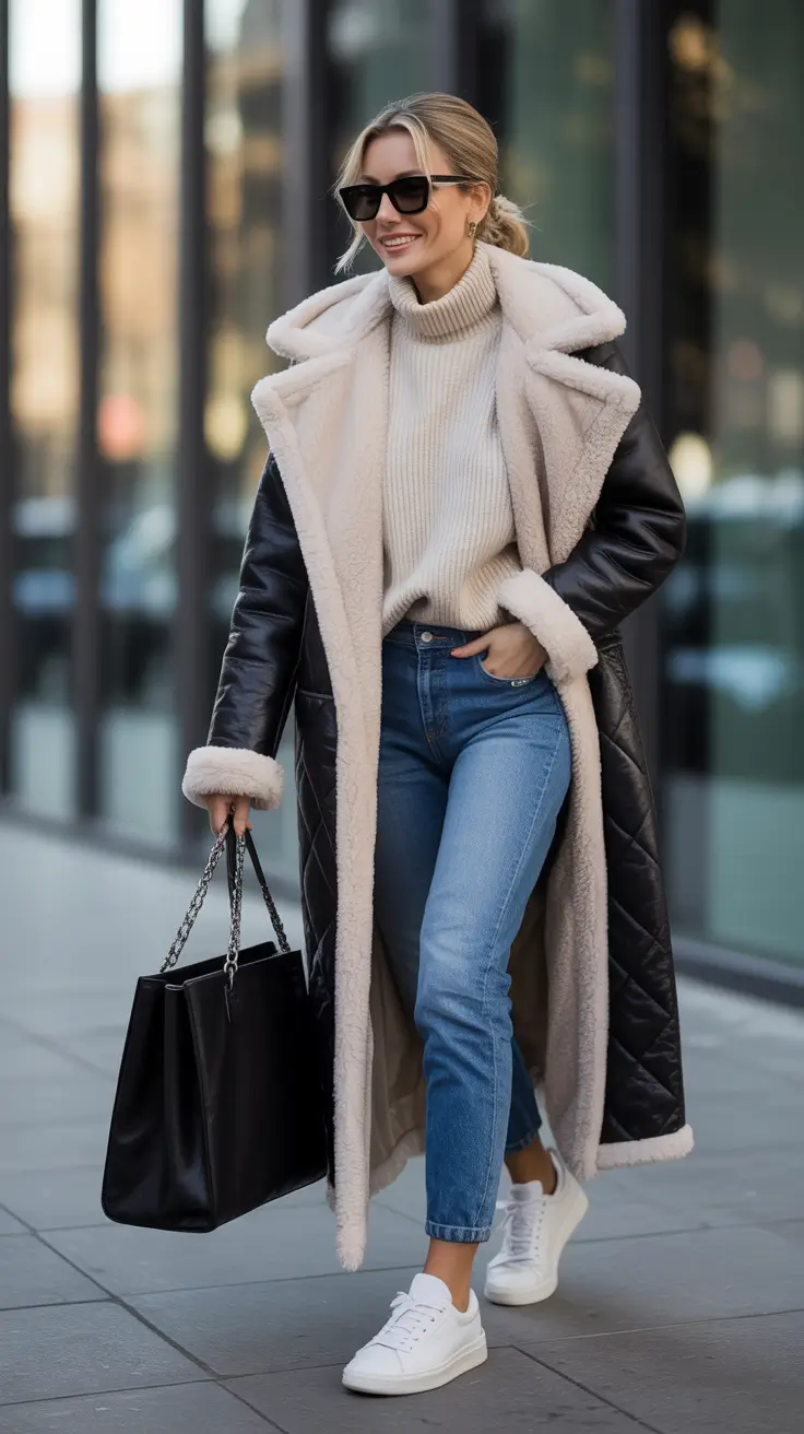Cozy Outfits to Wear in November 2025 Urban Shearling Edge