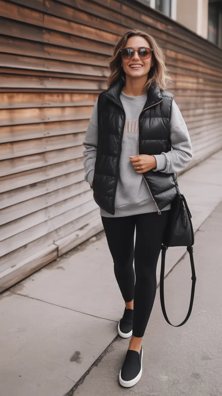 Cozy Outfits to Wear in November 2025 Sporty Vest Simplicity