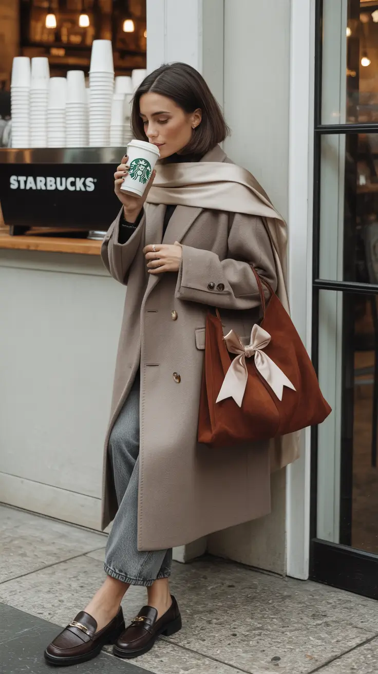 Cozy Outfits to Wear in November 2025 Muted Coffee Tones