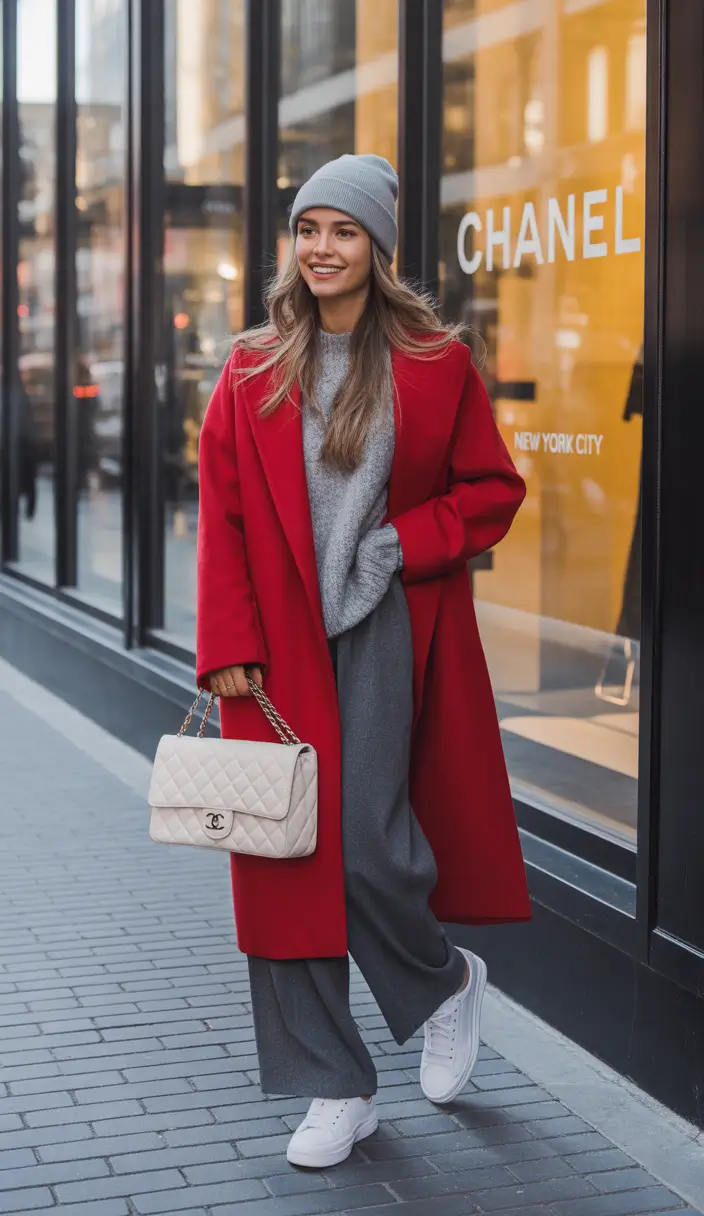 Cozy Outfits to Wear in November 2025 Red Coat Confidence