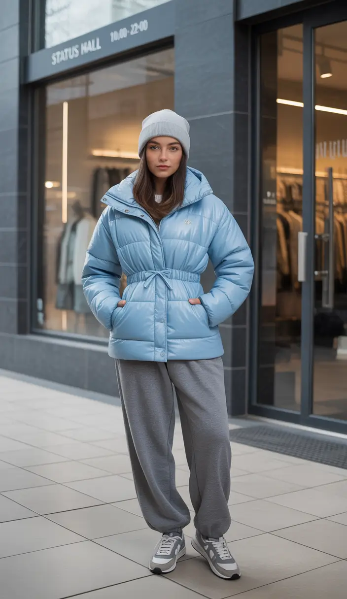 Cozy Outfits to Wear in November 2025 Blue Puffer Ease