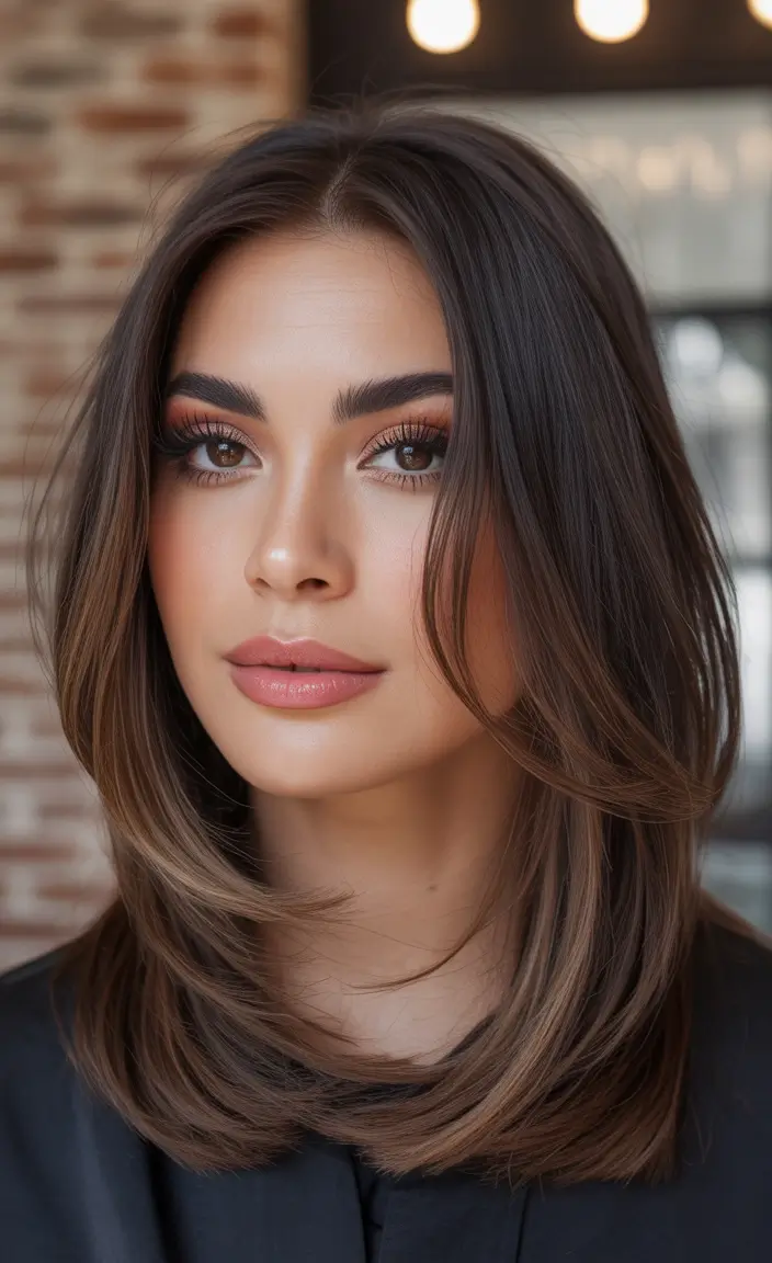 Dark Hair Colors for Winter 2025–2026 Soft Mocha Layers
