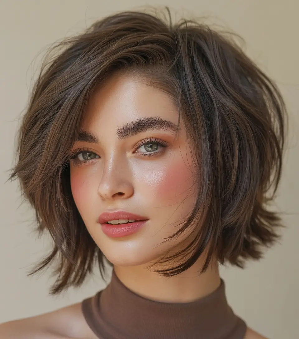 Dark Hair Colors for Winter 2025–2026 Textured Brown Crop