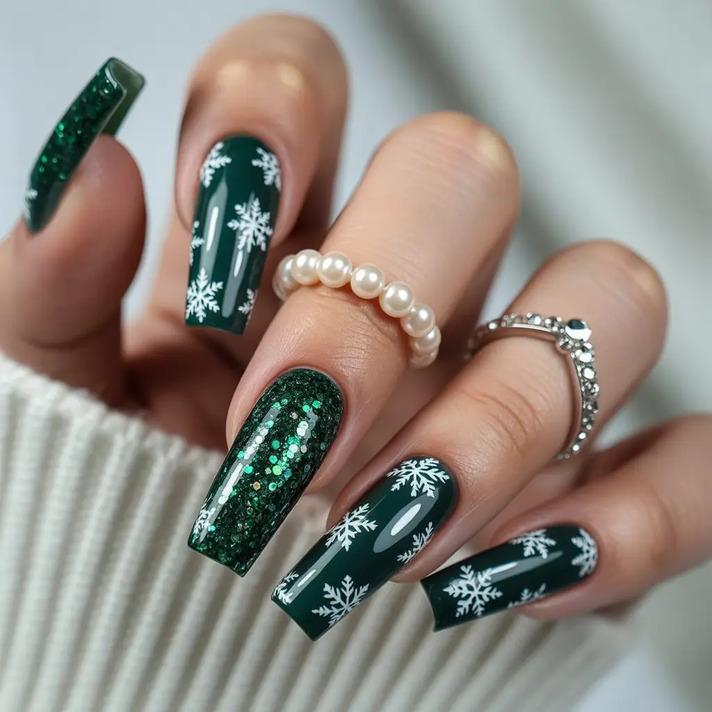 Christmas Emerald Flakes Winter