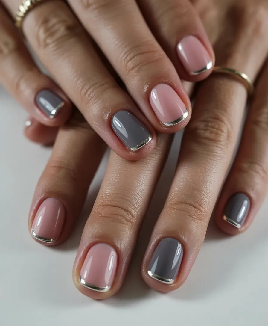 Easy Christmas Nails 2025 Frosted French Elegance