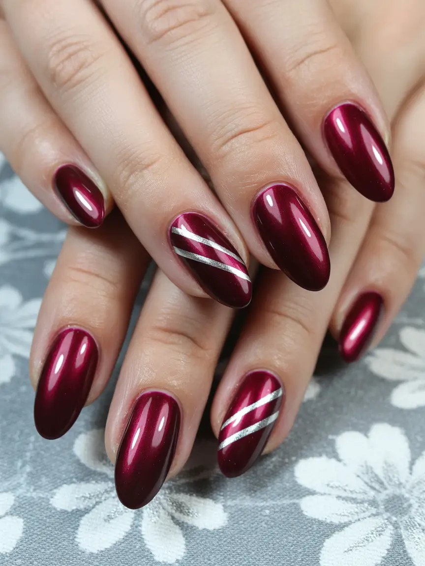 Burgundy Burgundy Moonlight Stripes