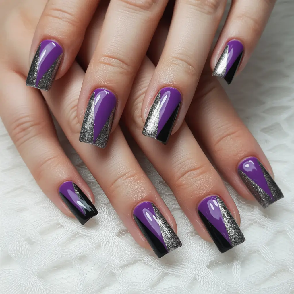 Purple Purple Chrome Geometry