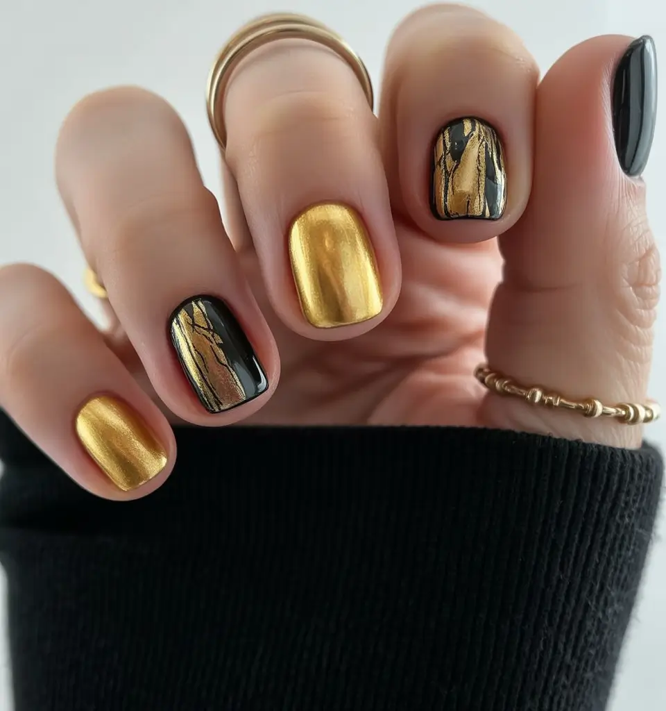 Simple Black and Gold Contrast