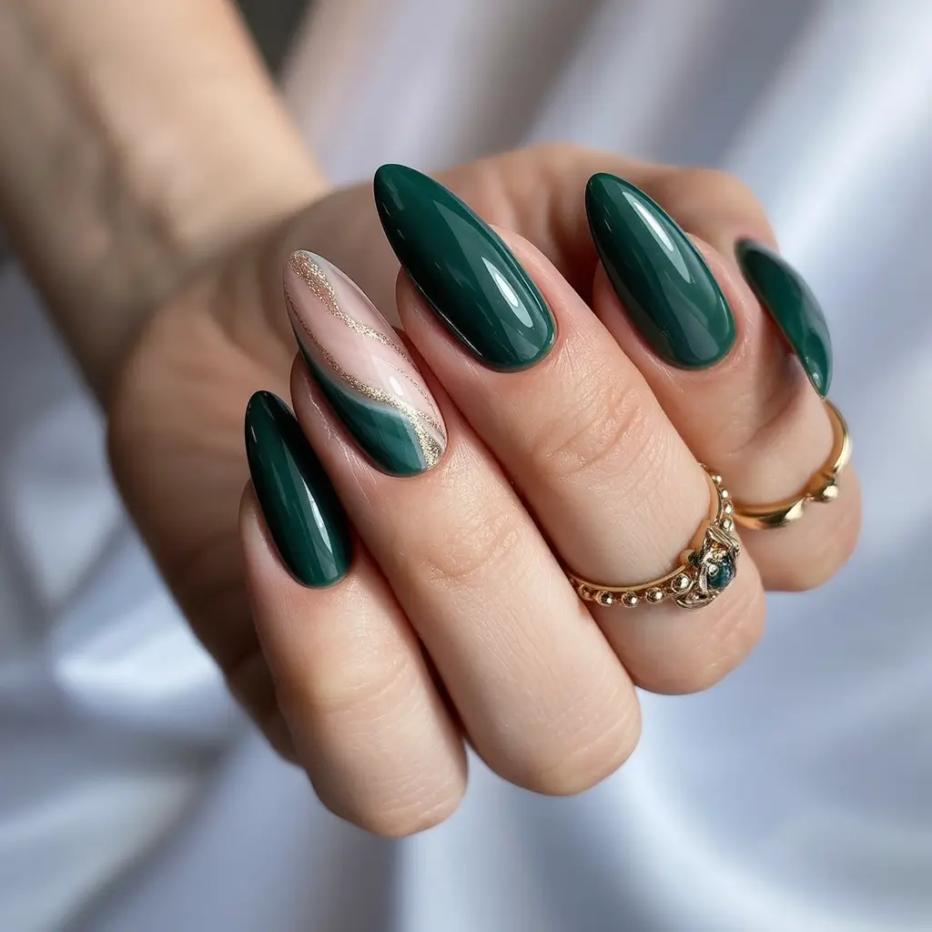 Fall nail design for November 2025 Forest Whisper