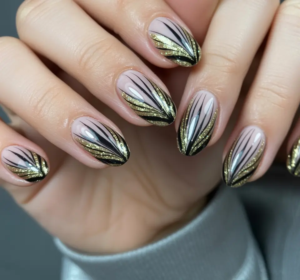 Fresh Nail Colors Winter 2025–2026 Golden Feather Chic
