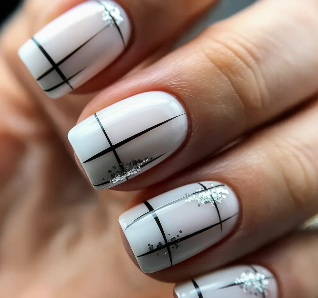 Gel Nail Trends Christmas 2025 Frosted Minimalism