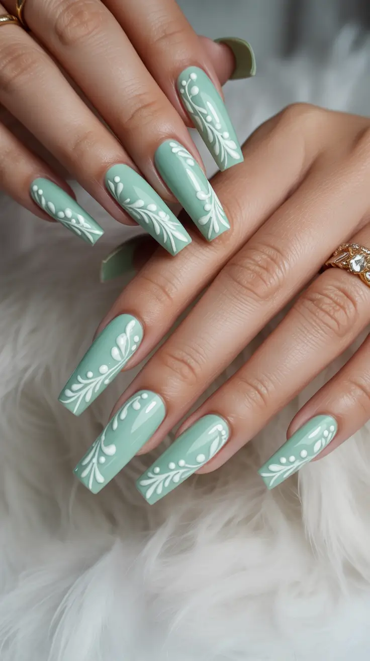 Green Nail Trends for Winter 2025–2026 Mint Frost Whispers