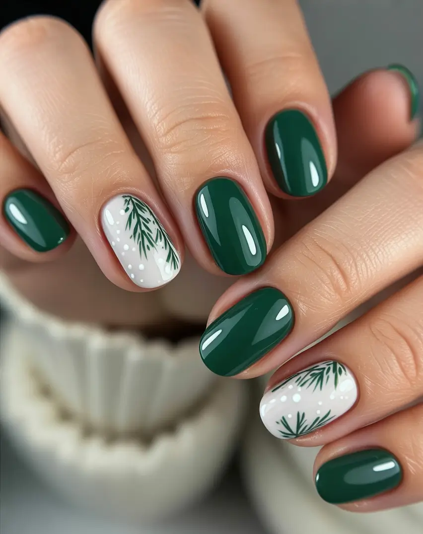 Green Nail Trends for Winter 2025–2026 Evergreen Charm