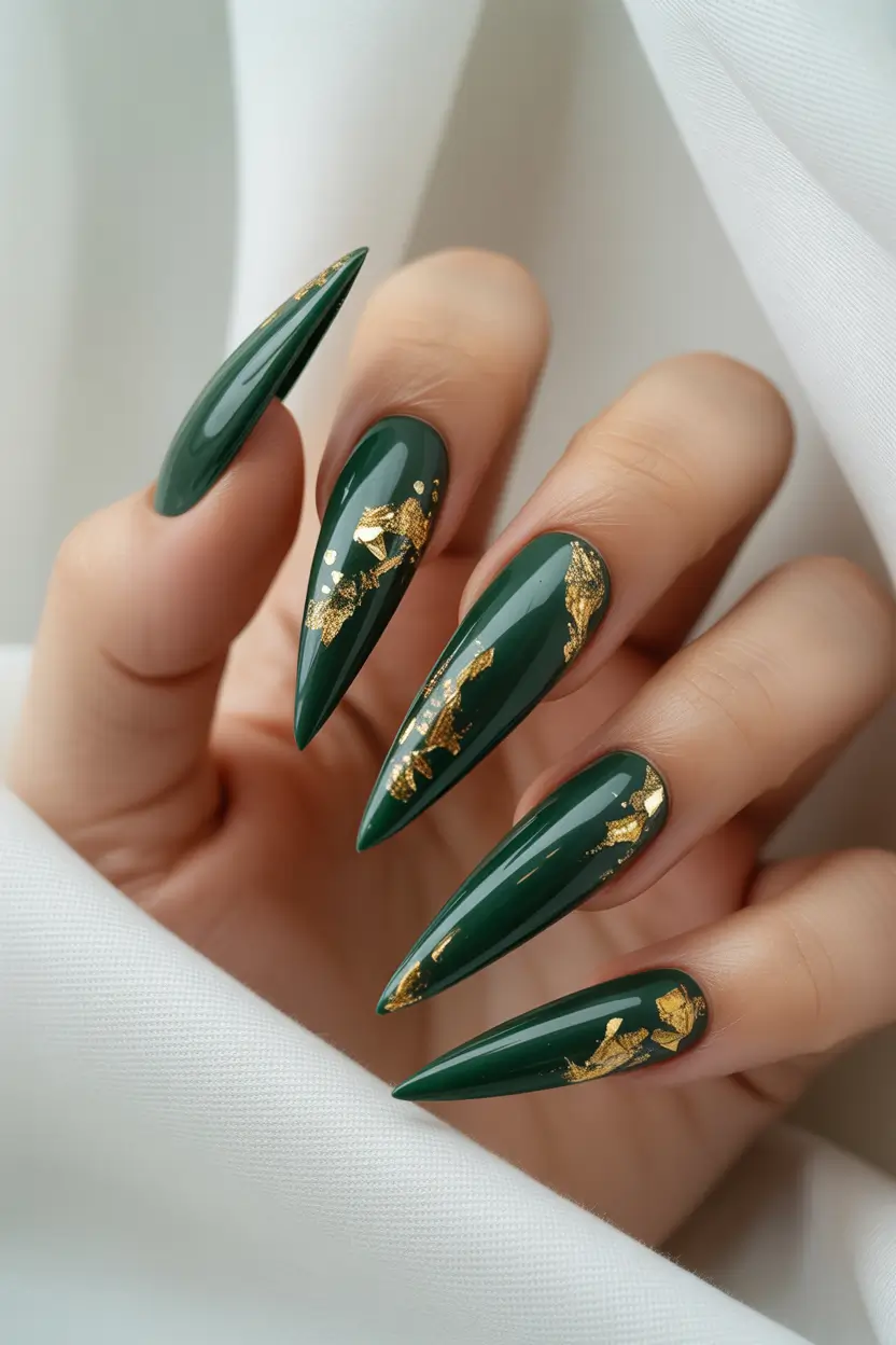 Green Nail Trends for Winter 2025–2026 Olive Luxe Tips
