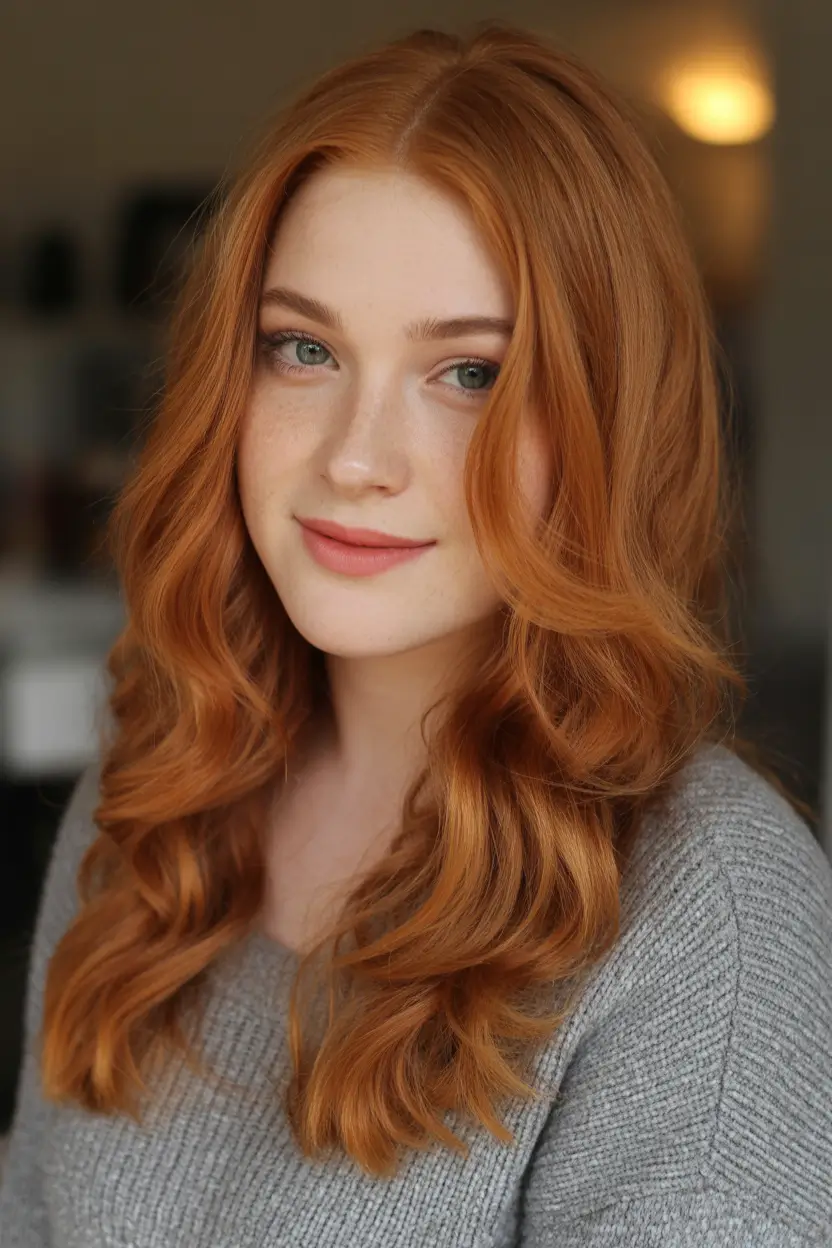 Hair Color Ideas Auburn for Winter 2025 – 2026 Natural Copper Auburn