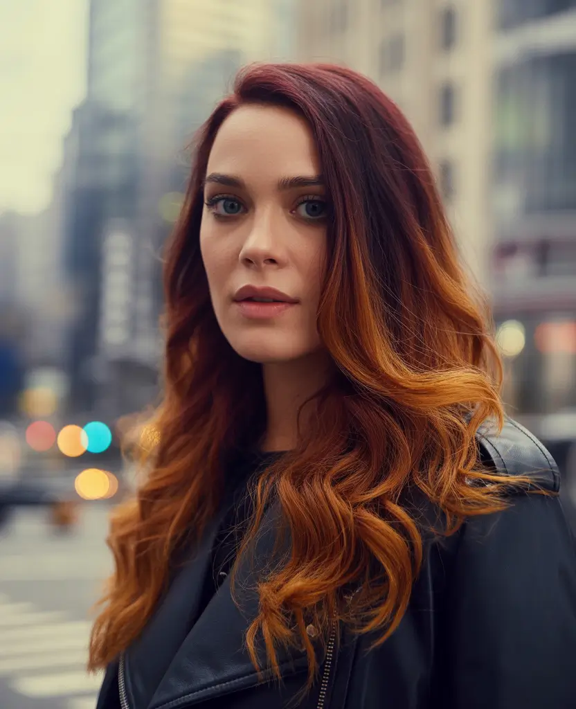 Hair Color Ideas Auburn for Winter 2025 – 2026 Urban Auburn Waves