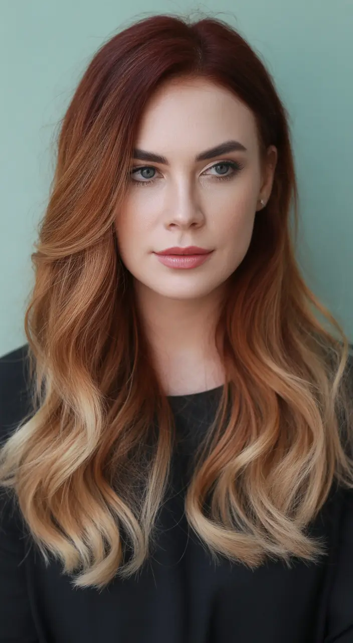 Hair Color Ideas Auburn for Winter 2025 – 2026 Warm Auburn Balayage