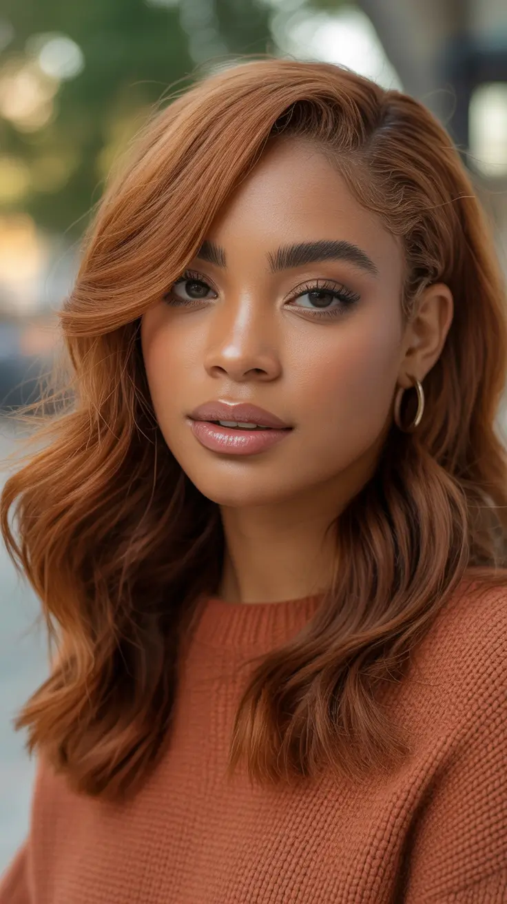 Hair Color Ideas Auburn for Winter 2025 – 2026 Golden Caramel Auburn