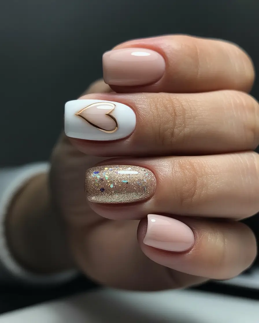 Neutral Nail Art Ideas for Winter 2025–2026 Heartfelt Nude Mix