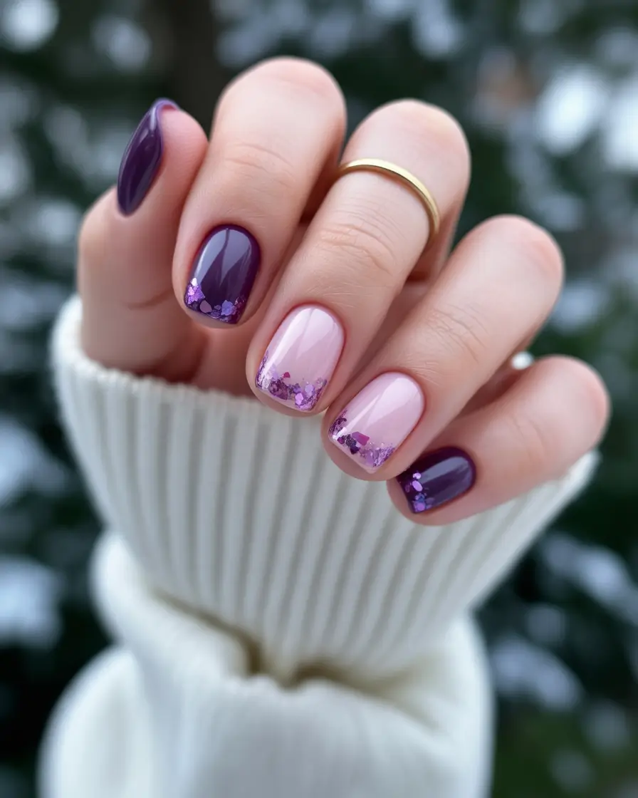 Gel simple art Plum Petal Charm