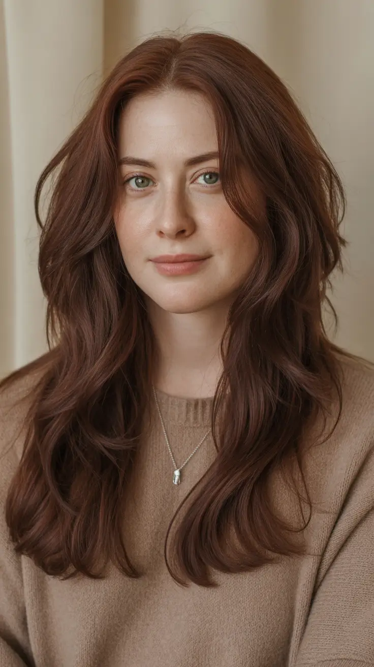 Soft Winter Hair Colors 2025–2026 Soft Chestnut Layers