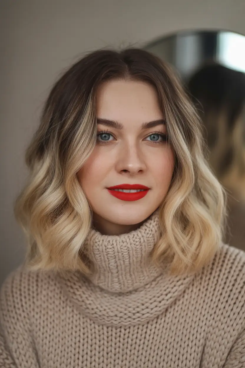 Soft Winter Hair Colors 2025–2026 Beige Blonde Lob with Depth