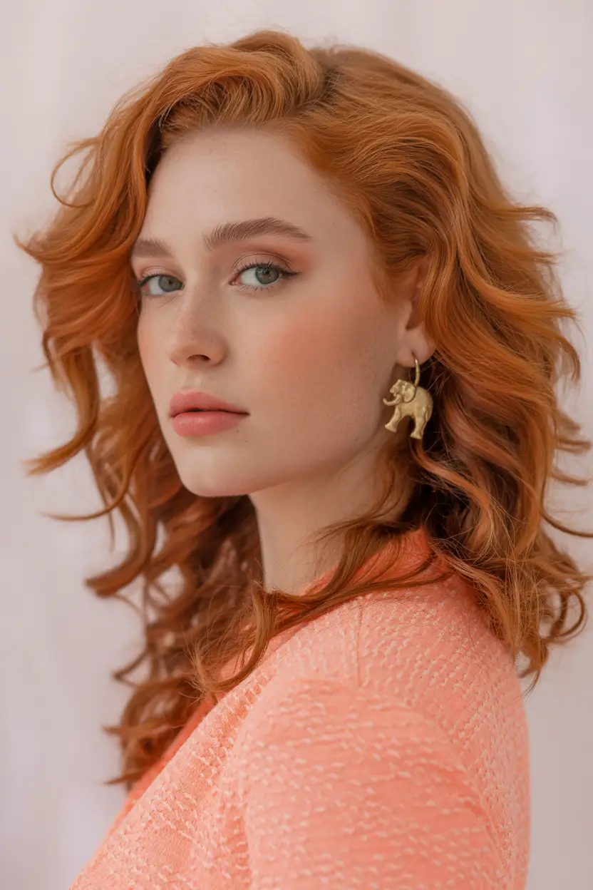 Soft Winter Hair Colors 2025–2026 Cinnamon Copper Curls