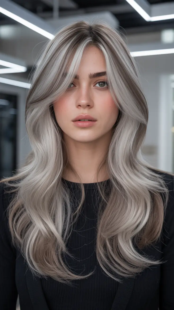 Soft Winter Hair Colors 2025–2026 Platinum Ash Flow