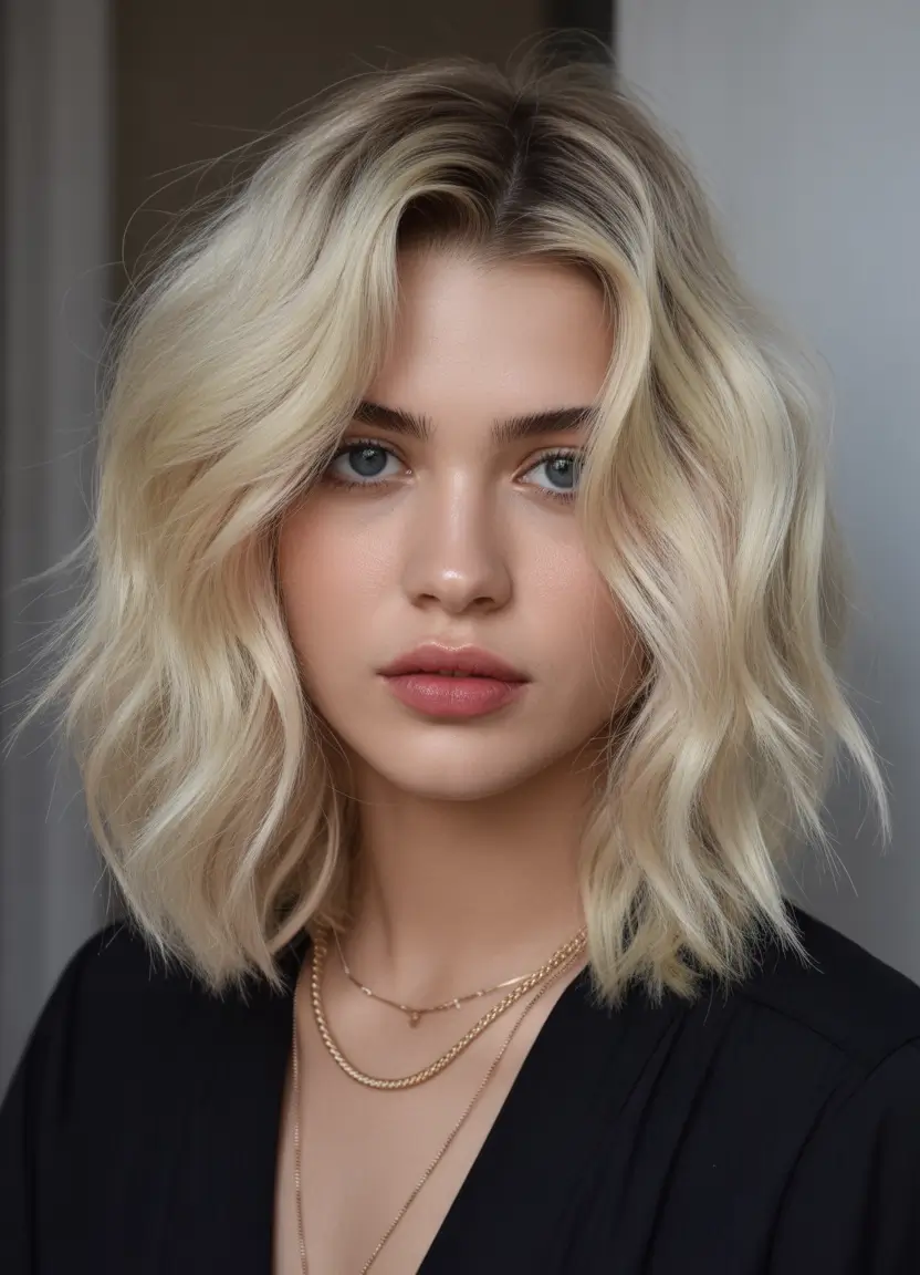 Soft Winter Hair Colors 2025–2026 Golden Butter Bob