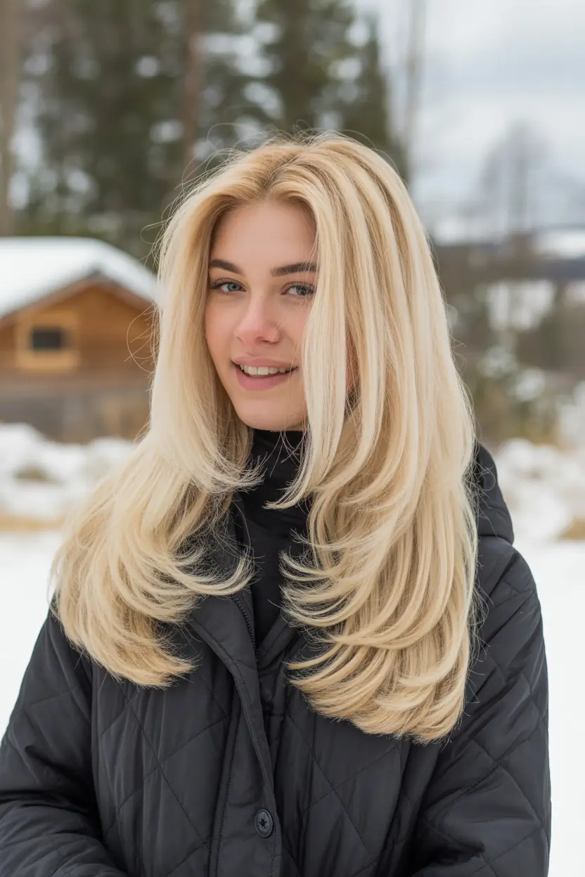 Soft Winter Hair Colors 2025–2026 Frosted Golden Layers